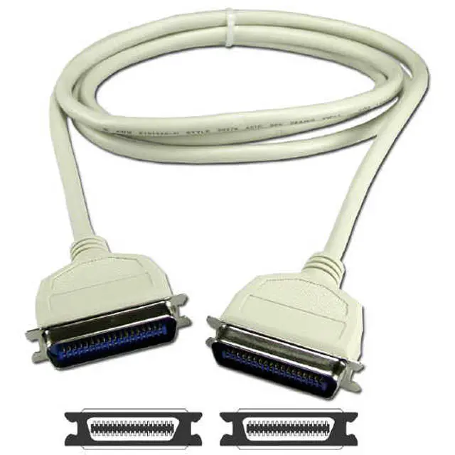27-30006: 50-Pin Centronics Scsi Cable — Male-To-Male, 6 Ft Molded Straight Configuration 1