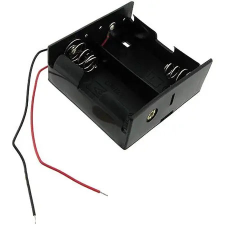2700386 – Dx2 Battery Holder – Plastic Enclosure With Pre-Attached Wires 1
