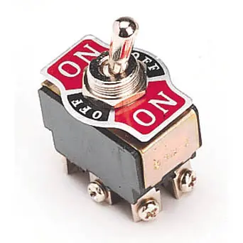 2751533 - 4P2T Toggle Switch, 15 A, On–Off–On, 125 V Ac, Screw Terminals With Mounting Plate, 12 Mm Cutout 1