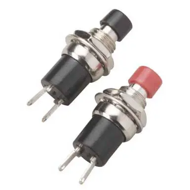 2751548 - Dual-Color Momentary Push Button Kit: 2 Black + 2 Red Caps, 1P1T Nc, 7Mm, 0.5A/125Vac (4 Per Pack) 1