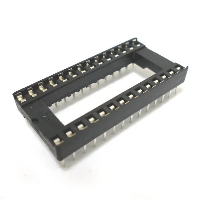 28-Pin Dual-Wipe Ic Socket, Tin-Plated, 15.24 Mm Pitch – 15 Per Tube, 2 Per Package 1
