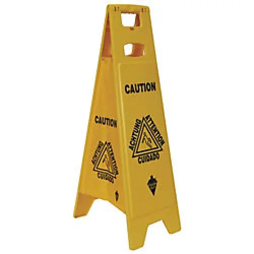 2Lea9 Heavy-Duty Caution Floor Sign – 37″ × 12″ Slip-Resistant Warning Decal 1