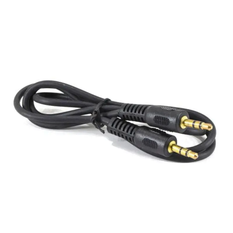 3.5 Mm Stereo Audio Cable – 3-Foot Male-To-Male, Gold-Plated Connectors, Black Jacket 1