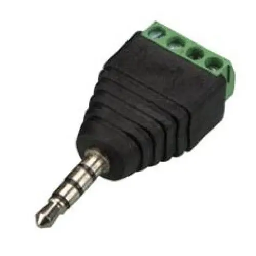 3.5Mm Stereo Audio Plug To 4-Position Screw Terminal Adapter (Cd027) 1