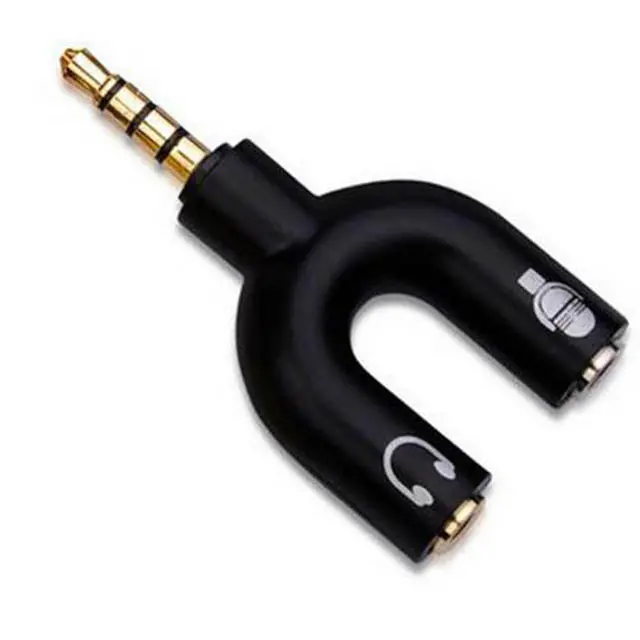 3.5Mm Stereo Audio Splitter Adapter — 4-Conductor To Dual 3.5Mm Jacks (Mic + Line-Out) 1