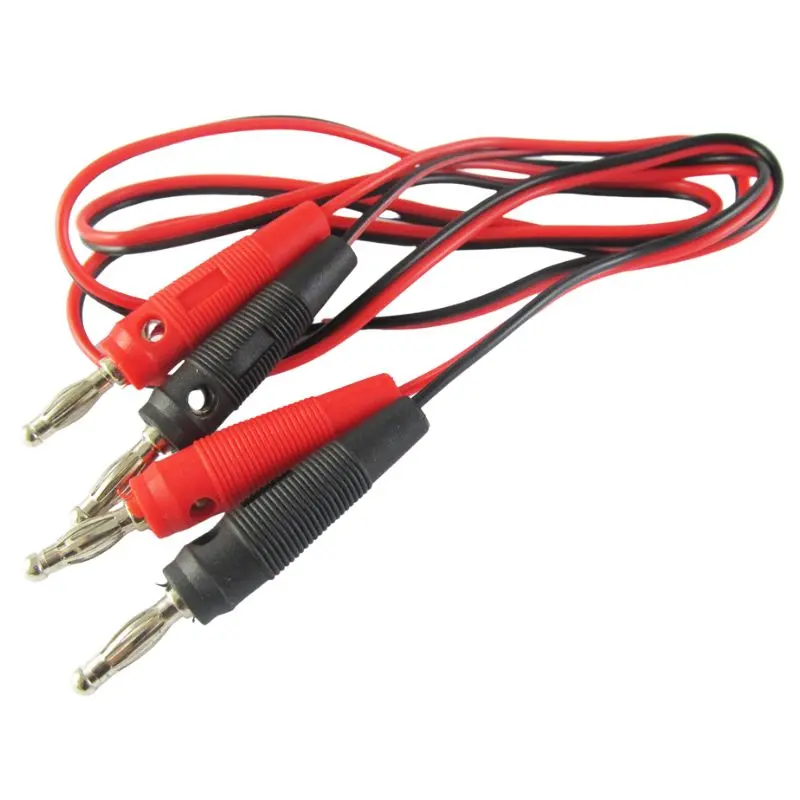 3-Foot Banana Plug-To-Plug Test Lead Set (Red & Black, 45Cm) 1