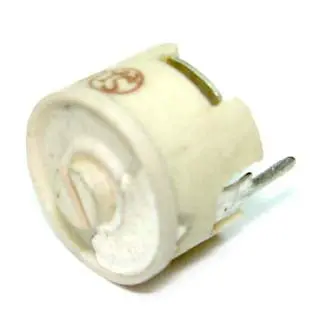 300322101: 3–10Pf Dual-Loop Trimmer Capacitor – 10Mm Through-Hole, Ceramic Stator 1