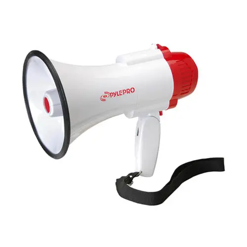 30W Portable Megaphone With Siren, 10-Second Memory & Recording 1