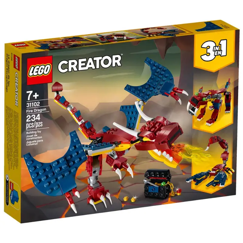 31102 - Lego Creator Fire Dragon Building Set – 234-Piece Fantasy Model Kit 1