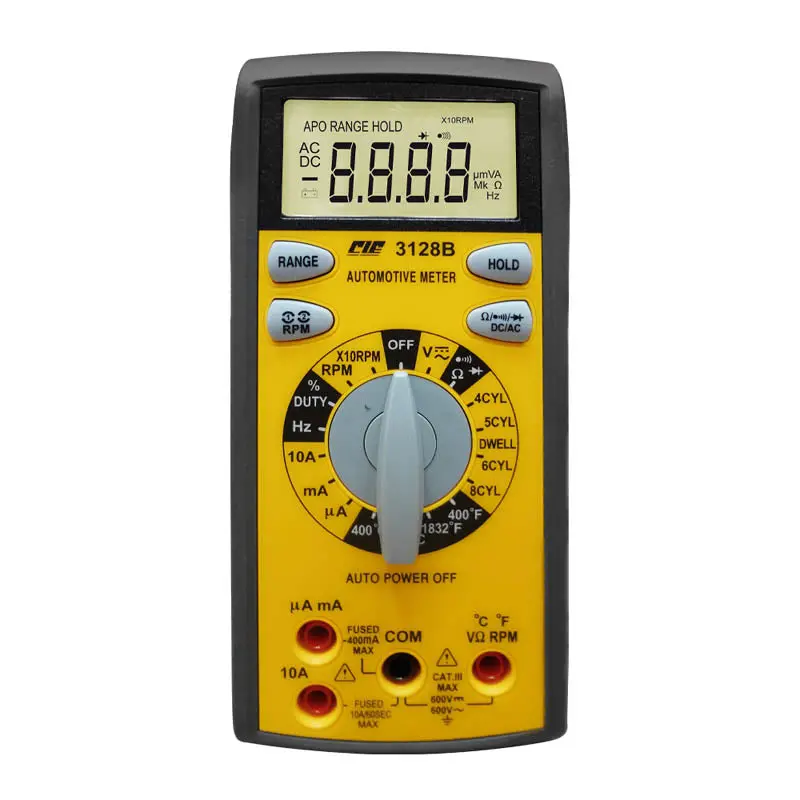 3128B – Auto-Ranging Digital Multimeter With Automotive Features: 10A Current, Rpm, Duty Cycle, And Temperature Measurement 1