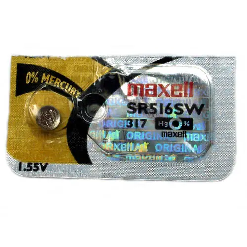 317 Silver Oxide Battery, 1.55V – Replaces Sr516Sw, Sr62, 616, And Sb-Ar 1