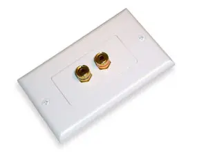 3324 – Two-Position Binding Post Wall Plate, Screw-Terminal Mount, For Speaker Or Audio Wiring 1