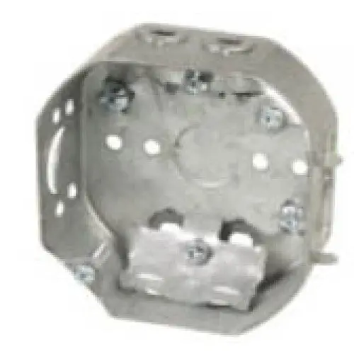 4-Inch Octagon Electrical Box Featuring Knockouts And Integrated Clamps 1