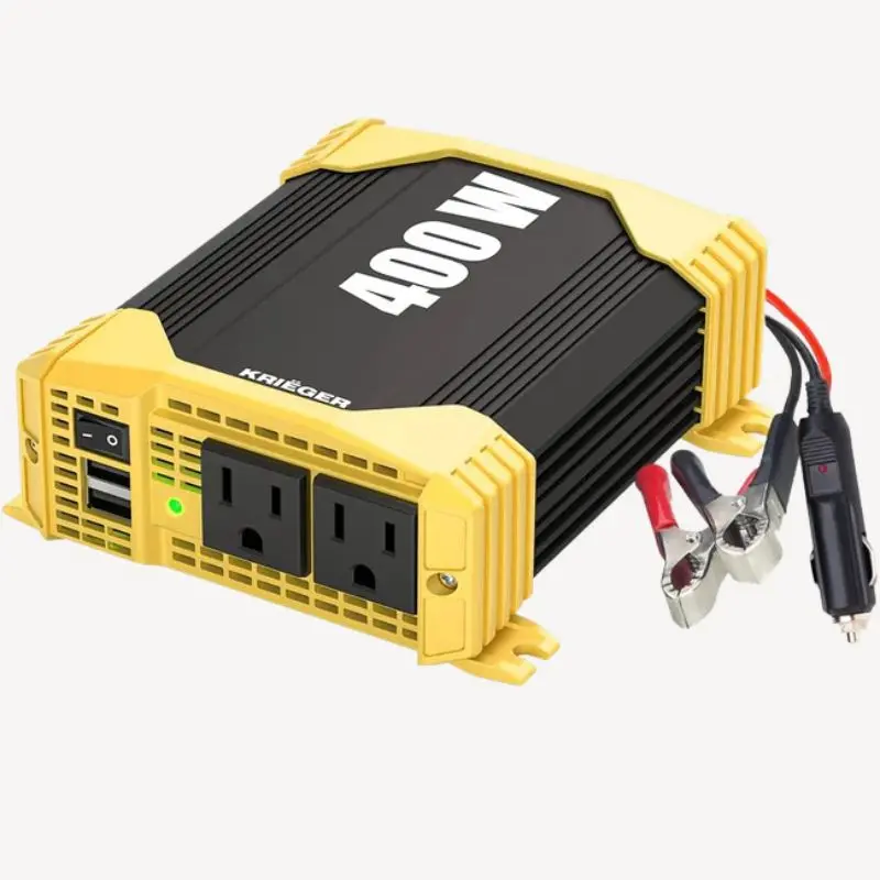 400W Pure Sine Wave Power Inverter – 12V Dc To 110V Ac, Dual Outlets + Usb Ports 1