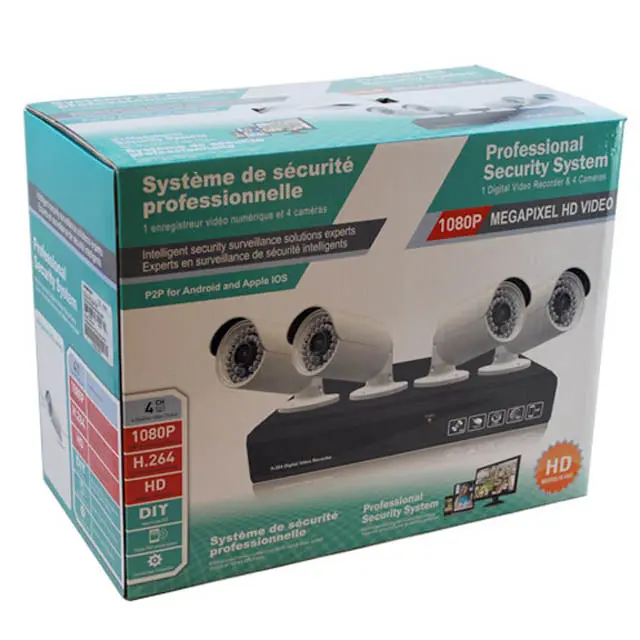 4047Hb-Ahd-1080P – 4-Channel Ahd Bullet Security Camera System – Dvr With 1Tb Hdd, Indoor/Outdoor Use 1