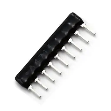 4309R-101-222 9-Pin Sip Resistor Network — 8 Resistors, 2.2 Kω, ±2%, 2 Pcs Per Package 1