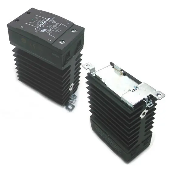 48–530Vac Solid-State Ac Relay – 35A Output, 90–140V Control, Din-Rail With Heatsink 1