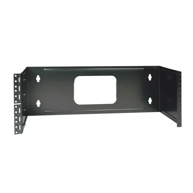 4U Wall-Mount Bracket – 19-Inch Rack Mount, 7–11 Inch Adjustable Depth, Hinged Black Design 1