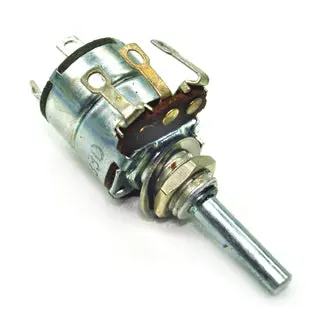 5 Kω Logarithmic Potentiometer – 10 Mm Solid Shaft, 1/8 In Round, Solder Lug Terminals 1