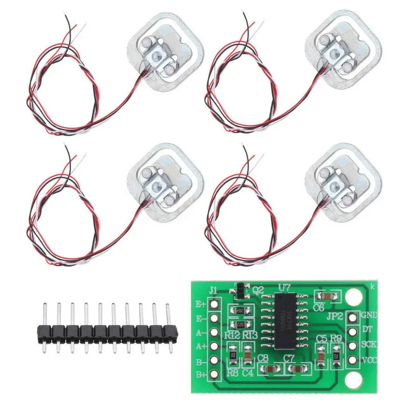 50 Kg Load Cell Strain Sensor Kit With Four Sensors And Hx711 Amplifier Module 1