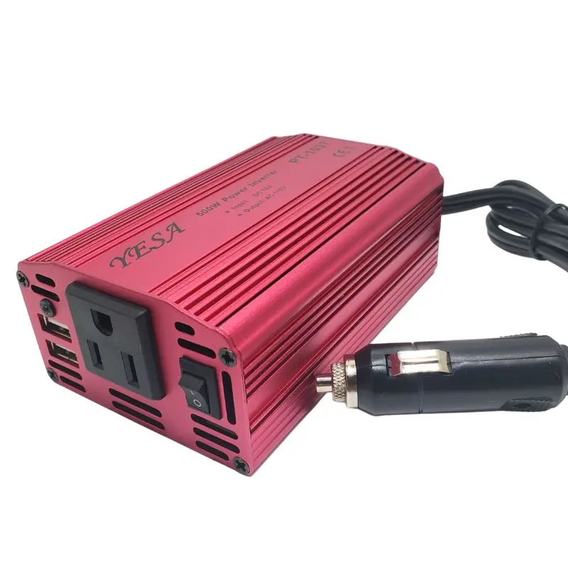 500W Pure Sine Wave Dc To Ac Power Inverter With Single Outlet And Dual Usb Charging Ports 1