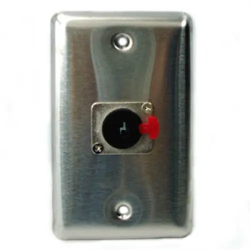 6.3Mm Mono Audio Jack Wall Plate – Silver Finish 1