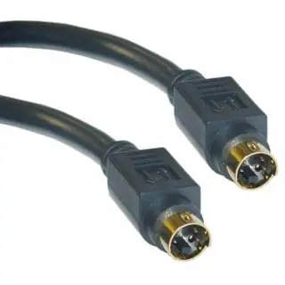 6-Foot S-Video Cable – Mini-Din 4-Pin Male To Male, Black With Gold Plating 1
