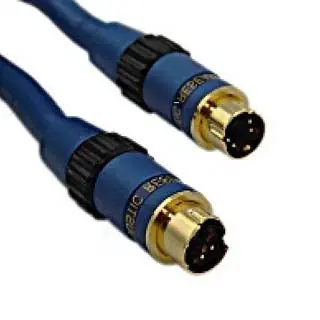 6-Foot S-Video Cable – Mini-Din 4-Pin Male To Male, Blue With Gold Connectors 1