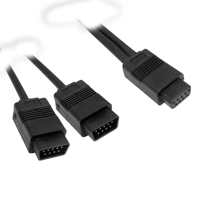 6-Foot Y-Shaped Serial Cable: Db9 Female To Dual Db9 Male Connectors 1
