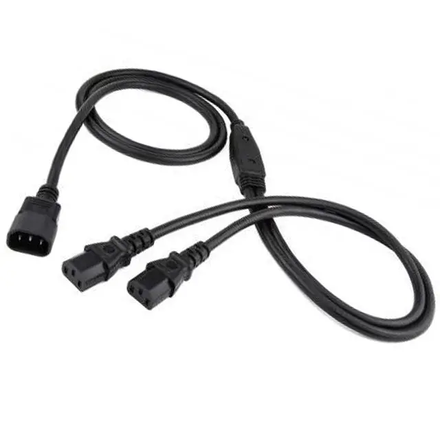 6-Foot Y-Splitter Jumper Cord – 3/16" Round, 1 Male To 2 Female, Black 1