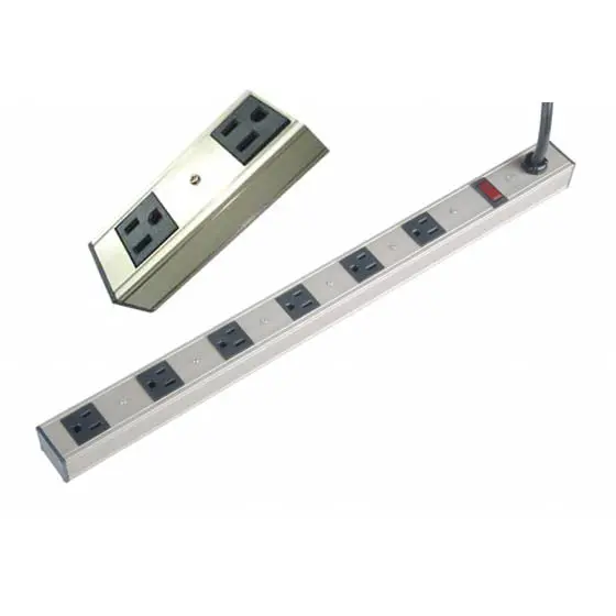 6-Outlet Metal Power Strip – 4-Foot Cord With 1.5-Foot Mounting Bracket 1