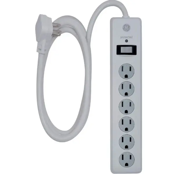 6-Outlet Power Strip – 6Ft Cord, 800-Joule Surge Protection, Twist-Lock Safety Cap 1