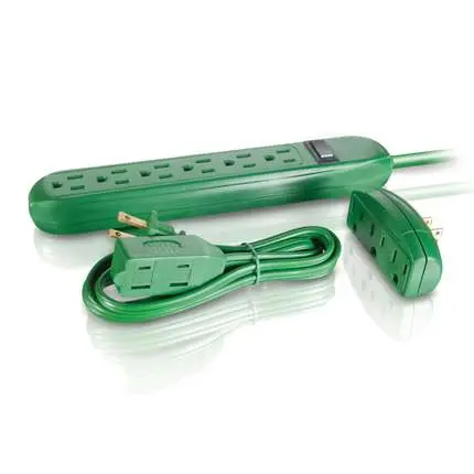 6-Outlet Surge Protector Power Strip – 245 Joules, 3-Foot Cord With Wall Tap & Extension 1
