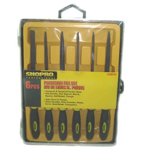 6-Piece Needle File Set – Assorted Shapes, 6-Inch Length 1