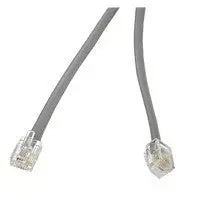 6-Pin, 4-Conductor Modular Patch Cable – 50-Foot Beige Rj11/Rj12 Cord 1