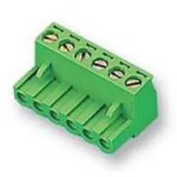 6-Position Screw Terminal Block – 5.08 Mm Pitch, Ra Mount, 22–12 Awg, 15 A / 300 V, 10 Mm Width 1
