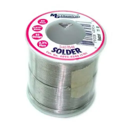 60/40 Rosin-Core Solder Wire – 0.032" Diameter, 22 Awg, 1 Lb Spool 1
