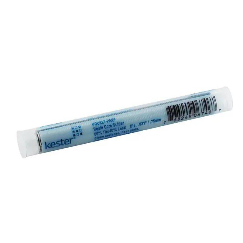 60/40 Rosin-Core Solder Wire, 14 Gauge (22 Awg), 0.031" Diameter, Standard Duty 1
