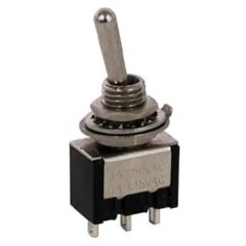66-1202 — Single-Pole Double-Throw (Spdt) Toggle Switch, 6A, 125V Ac, On-None-On, Through-Hole, 6Mm Panel Cutout, Pack Of 50 1