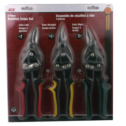 71325 Aviation Snip Set – 3-Piece Chrome Vanadium Steel Cutters 1