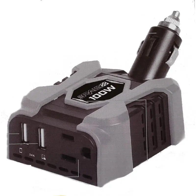 7220 100W Dc-To-Ac Power Inverter – 12V Input, 115V Output, Ac Outlet + Dual Usb Ports 1