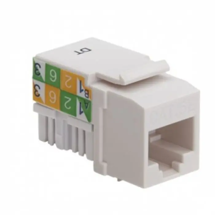 725Wh-1 – White Cat5E Keystone Jack, 110-Punch Down, Compatible With Tah-4759 Tool 1