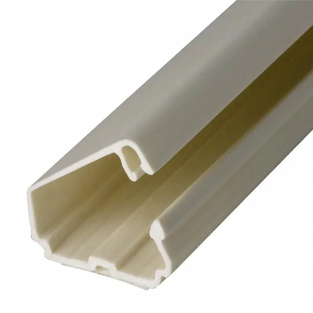 7307 White Rectangular Raceway, 1.25" W × 0.44" H × 60" L, Plain Finish 1