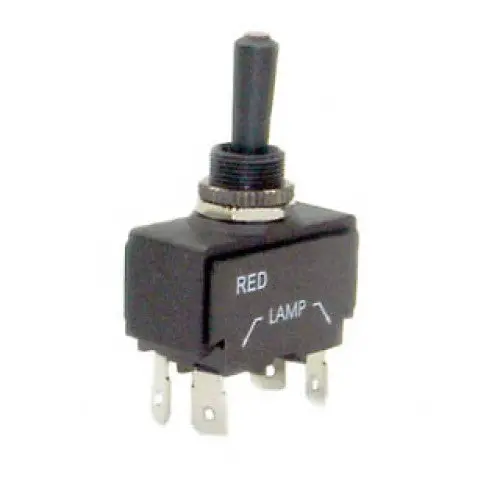 7900054 - Illuminated Spdt Toggle Switch, 5 A, On–Off–On, Quick-Connect Terminals, 12 Mm Panel Cutout 1