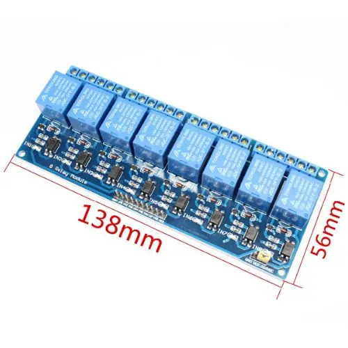 8-Channel Ip-Controlled Relay Module – 5Vdc Input, 10A Per Channel With Integrated Driver 1
