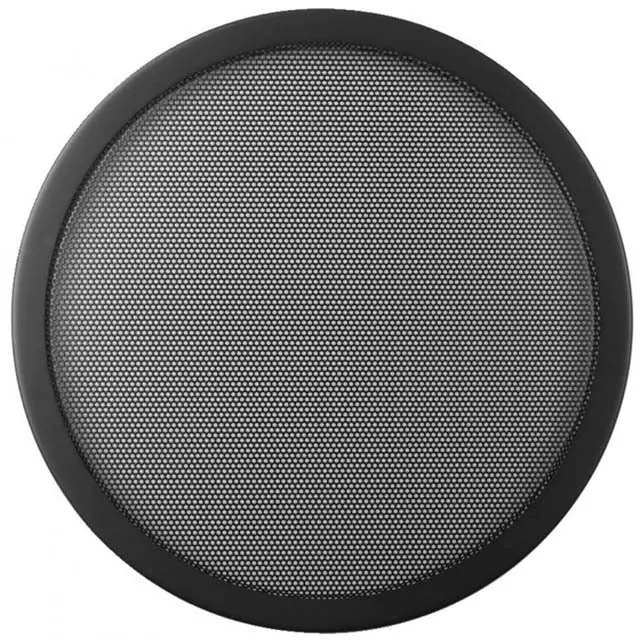 8-Inch Black Metal Speaker Grill Featuring Mesh Construction 1