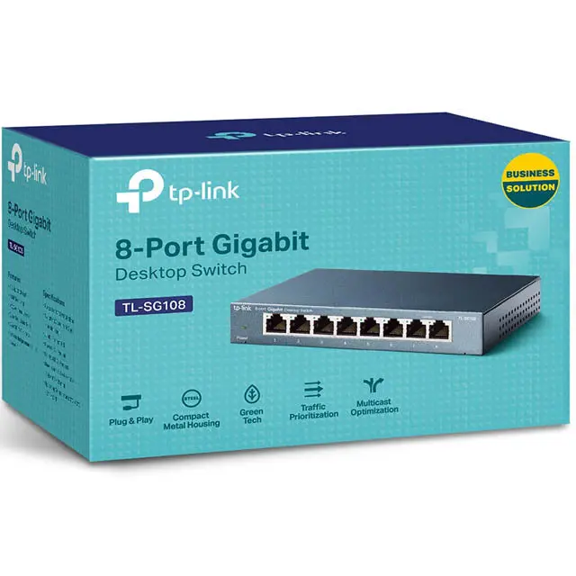 8-Port Gigabit Ethernet Switch — 10/100/1000Mbps Unmanaged Desktop Model 1