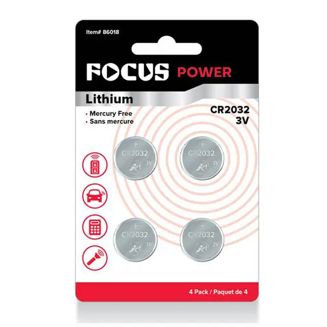 86018 Cr2032 Lithium Coin Cell Battery – 3V, Pack Of 4, Long-Lasting Power For Electronics 1