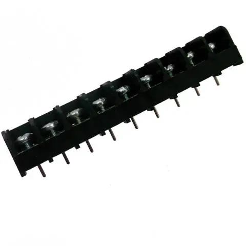 9-Pole Tri-Barrier Pcst Terminal Block, 9.5Mm Centerline, #6-32 Screw, 17.9Mm Width 1