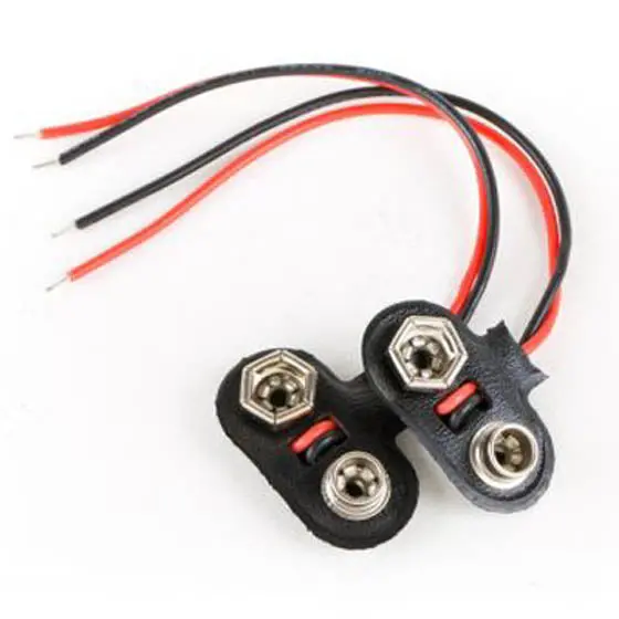 9V Battery Snap Connector With Vinyl Cover (4.5" Length, 2-Pack) – Ls-00033 1